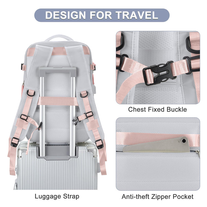 Extra Large Backpack For Traveling On Airplane Carry On Backpack For Women Men Airline Approved Personal Item Bag For Airlines Gym Bag For Women Men With Shoe Compartment Waterproof Hiking Backpack