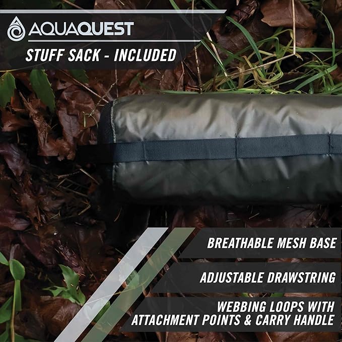 AquaQuest Safari Camping Tarp - Lightweight Durable Rain Fly - Waterproof Camping Essentials for Hiking, Backpacking & Hammock