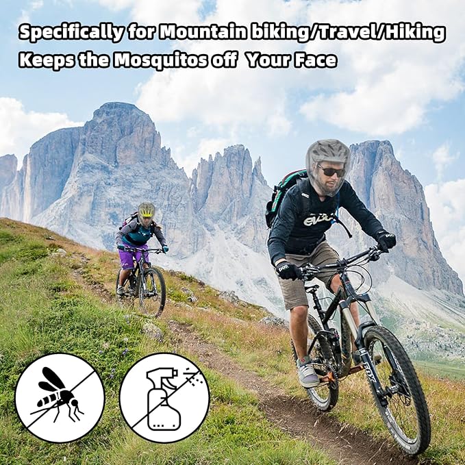 Wholelovein 8 Pack Mosquito Covers Wearable Head Net Face Mesh Protecting Net Mosquito Fly Insects Bugs