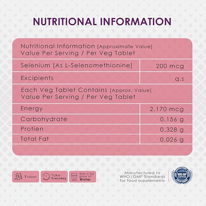 Ambrosial Selenium Selenomethionine 200mcg (Pack of 1-120 Tablets)