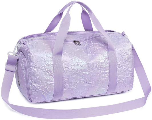 BLUBOON Duffle Bag Girls Kids Cute Gym Bag with Shoes Compartment & Wet Separation Waterproof Sports Overnight Travel Bag