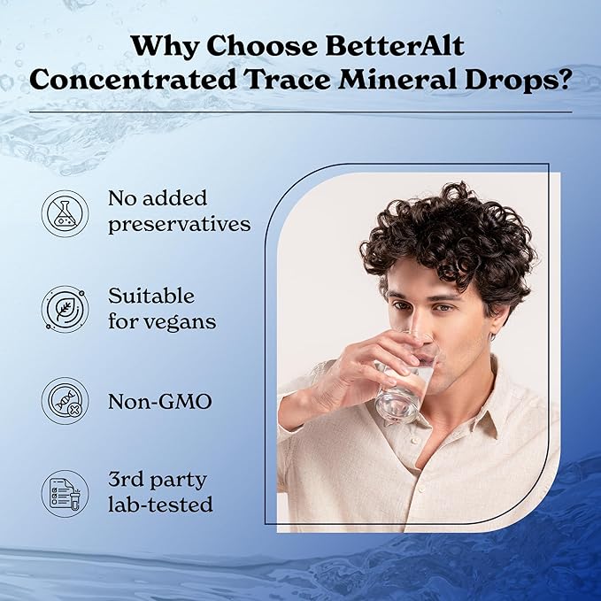 Concentrated Trace Mineral Drops |Contains 72+ Minerals| Lab-Tested for Purity | Supports Digestion, Aids Muscle Recovery, and Boosts Energy | 2-Month Pack with 96 Servings
