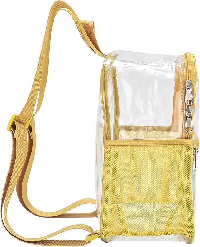 USPECLARE Clear Backpack Stadium Approved 12X11x6, Waterproof Clear Bag Stadium Backpack for Concert Work Sport Event