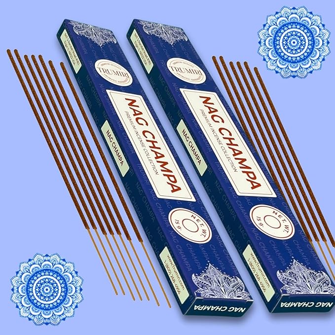 Nag Champa Incense Sticks - Total 30 Insence-Sticks - Dual Pack of 15 Insense - Inciensos - Inscents - Natural Non Toxic Ingredients - Incents - Incence - Inscense - Insents