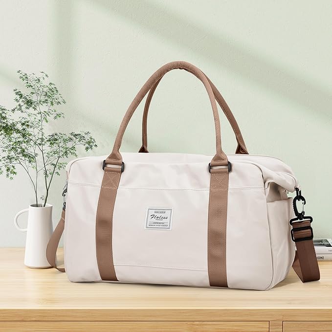 Travel Duffel Bag,Sports Tote Gym Bag,Shoulder Weekender Overnight Bag for Women