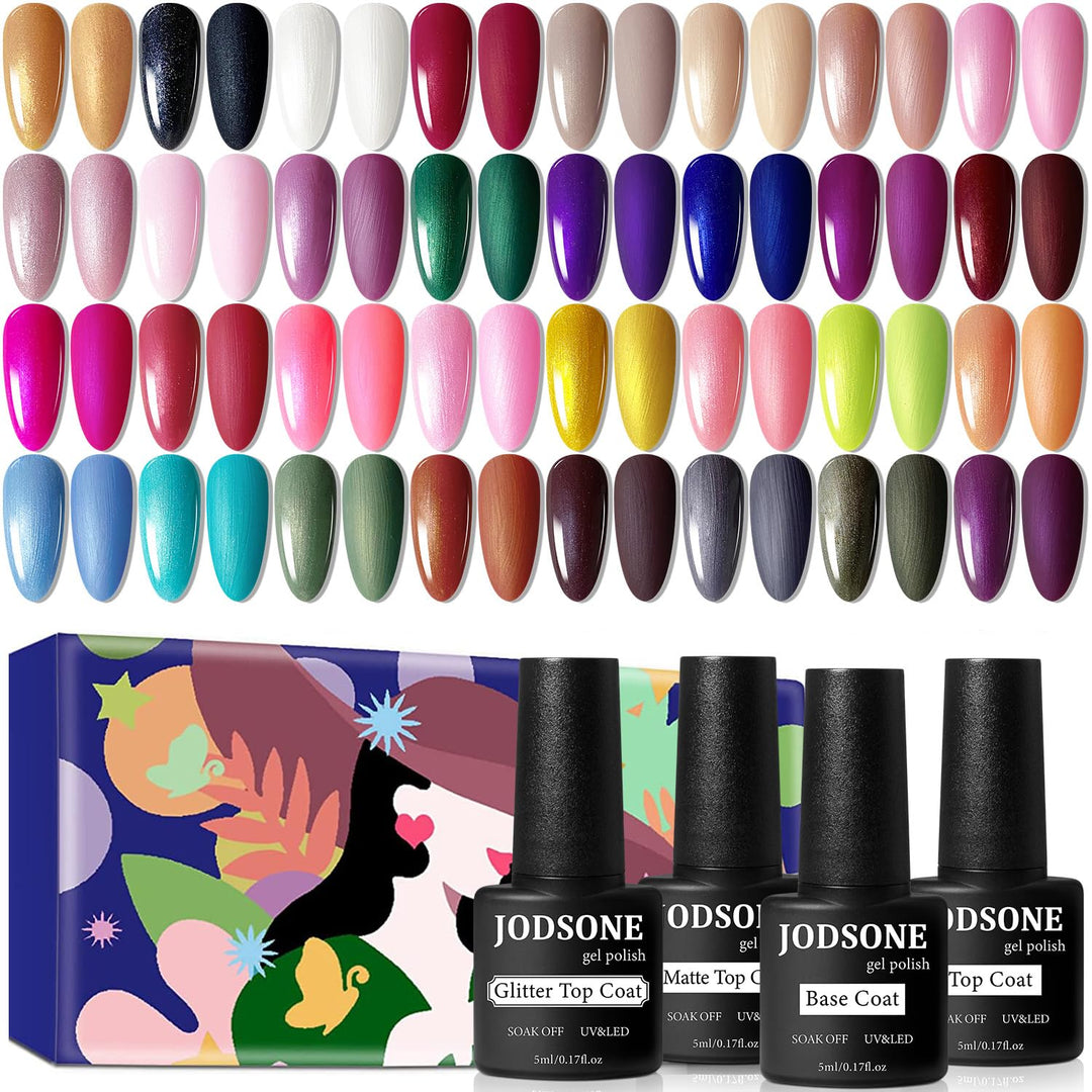 23-Piece Colorful Gel Nail Polish Kit | Classic Matte & Glossy Top Coats
