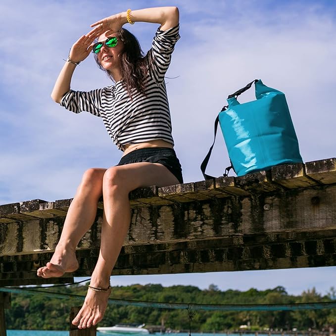 Aduro Waterproof Phone Bag Floating Lightweight Waterproof Bag - Ideal Dry Bags for Kayaking, Rafting, Boating, Swimming, Camping, Hiking, Beach, Fishing, and Backpacking - 2L / 5L / 10L / 20L