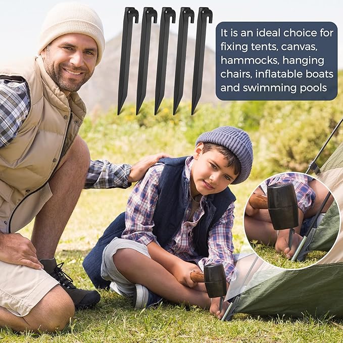 9 Inch Plastic Inflatable Stakes Yard Stakes Replacement Yard Inflatable Accessories for Inflatables Camping Tent Stakes Tent Pegs for Christmas Garden Home Decorations