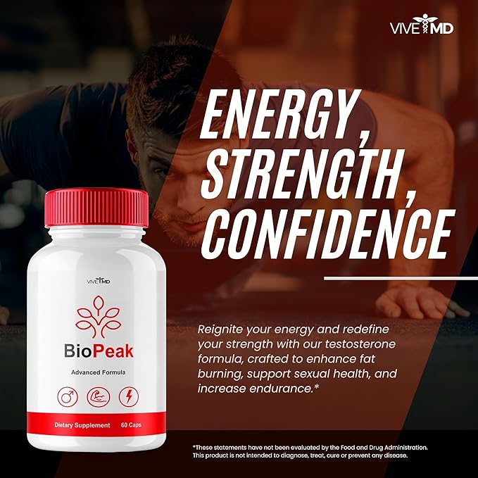 BioPeak Capsules, Bio Peak Advance Formula, BioPeak All Natural Supplement - Biopeak Pills for Maximum Strength, Bio Peak Support Pills Reviews (5 Pack)