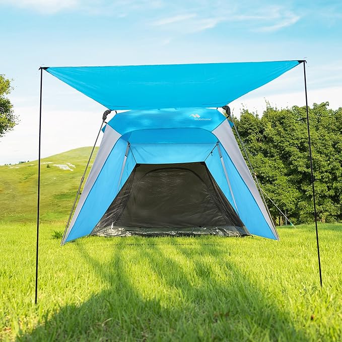 8.2'x8.2' Pop Up Canopy, 2023 Upgraded Outdoor Canopy, Portable Instant Camping Canopy, Easy Set-up Canopy with 1 Sidewall