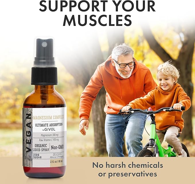 Tri Magnesium Complex - Magnesium Biglycinate, Citrate & Taurate Liquid Spray 300mg w/Raw Vitamin C and Organic ZINC Boost Mist 40mg (Extra Strength) - Sugar Free with VIT C and Elderberry Extract