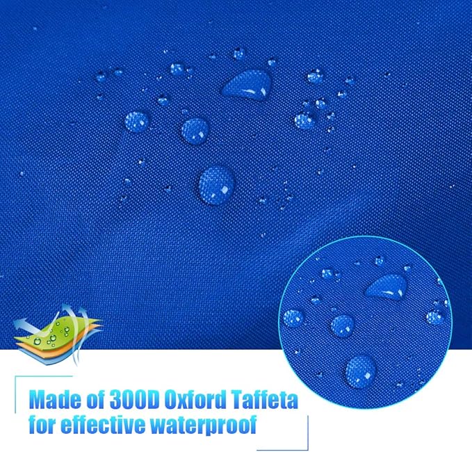 7.8-18ft Waterproof Kayak Canoe Cover-Storage Dust Cover UV Protection Sunblock Shield for Fishing Boat/Kayak/Canoe 7 Sizes [Choose Color] (Dark Blue(Upgraded), Suitable for 12.3-13.5ft Kayak)