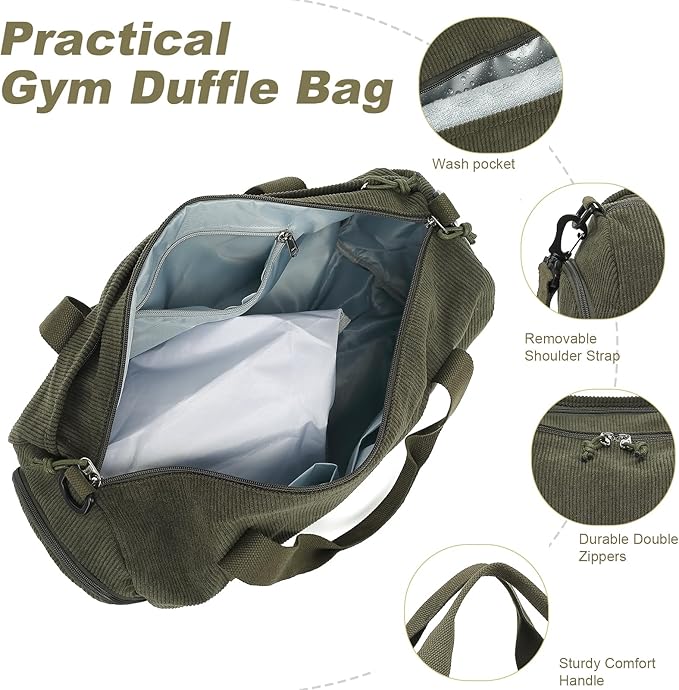 Duffle Bag for Gym Sports Women Girls Workout Travel Bag Weekender with Shoe Compartment and Wet Pocket