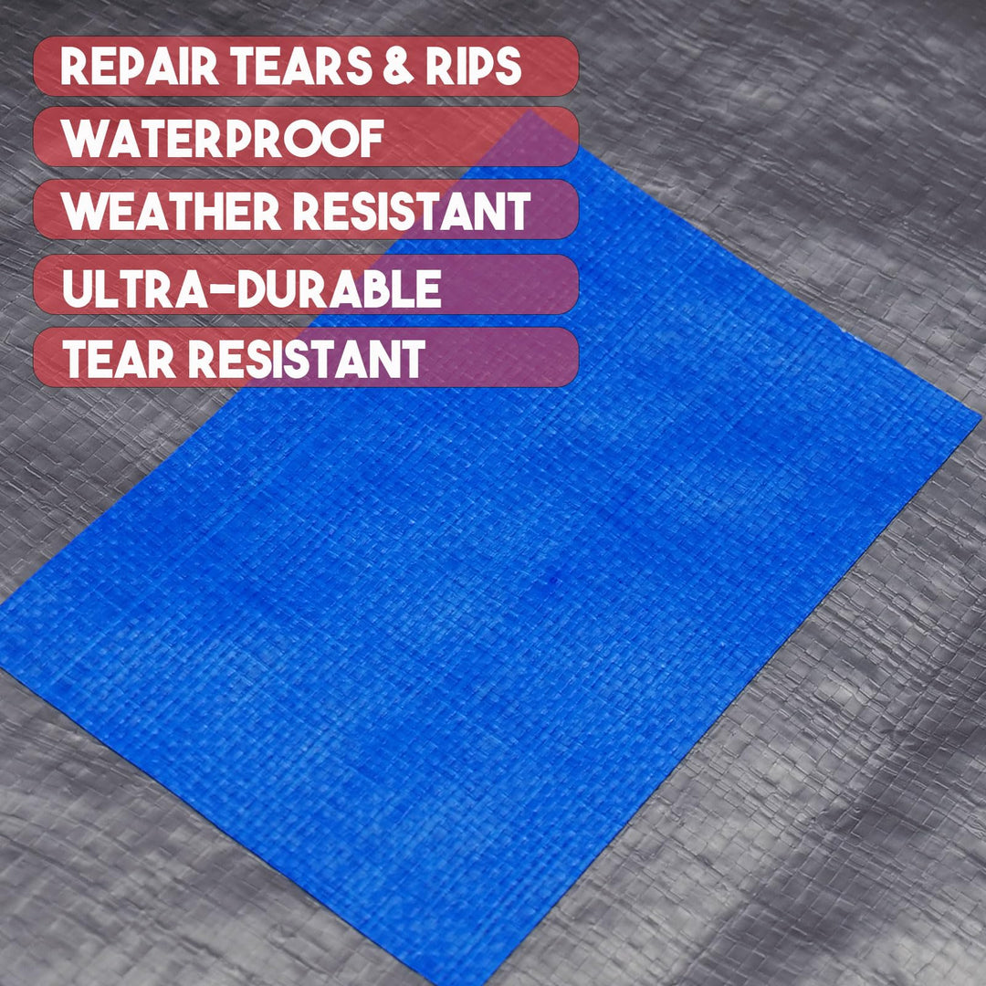 Autrends Tent Repair Tape, 4'' x 32FT Repair Tape for Tarp, RV Awning, Underbelly, Canvas, Bimini Tops, Fabric Repair for Tarp, Boat Cover Repair Tape, Tear Repair Patch Kit, Waterproof