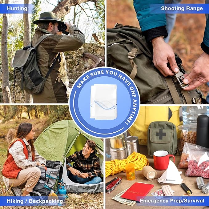 Advanced Kaolin Hemostatic Bandage – Sterile Z-Fold Clotting Gauze (3 in. x 3.3 ft) | Stops Bleeding Fast for Emergency, Trauma, First Aid, and Survival Kits (2-Pack)