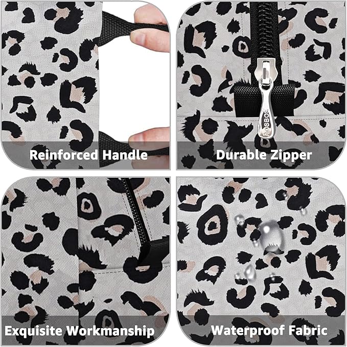 Aosbos Lunch Bags for Adult Lunch Box for Women Insulated Lunch Cooler Bag Loncheras Para Mujer Meal Prep Lunch Pail Lunch Tote Bag for Work Office Picnic, Leopard