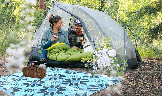 BalajeesUSA 2 Pack Outdoor Rugs Plastic Straw Patio Rugs RV Camping Reversible Mats Wholesale Price (2 Pk 5'x7') 20386