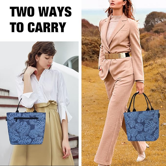 Aosbos Lunch Bag Women Insulated Lunch Bags for Adult Lunch Box for Women Meal Prep Lunch Box Cooler Lunch Tote Bag Picnic Bag Lunchbox, Plantain Leaf