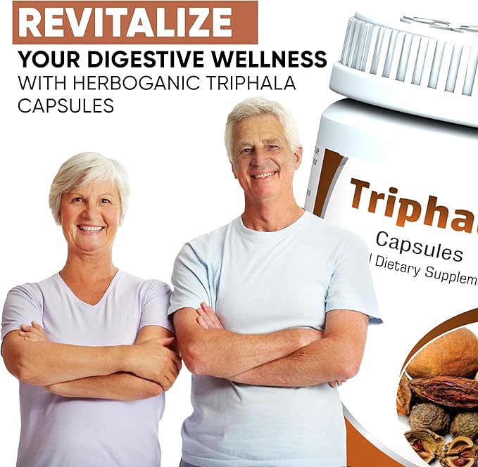Triphala Capsules 500mg 60 Capsules -Herbal Supplement with Amla, Bibhitaki, Haritaki for Immune System & Digestive Health Support | Vegan Capsules for Men and Women…