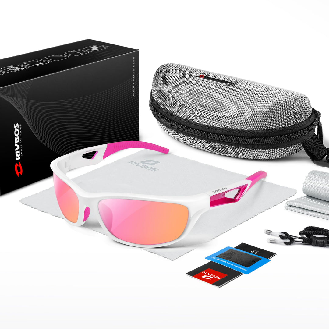 RIVBOS Polarized Sports Sunglasses Driving Sunglasses Shades for Men Women Tr90 Frame for Cycling Fishing Running RB831