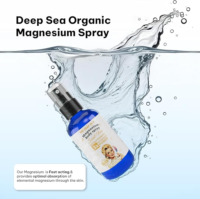 Magnesium Spray, Triple Action!- Spray Your Way to Wellness | Immediate Relief with Our Unique Magnesium Glycinate, Magnesium Citrate, Magnesium Chloride Blend Spray (Scent Free)