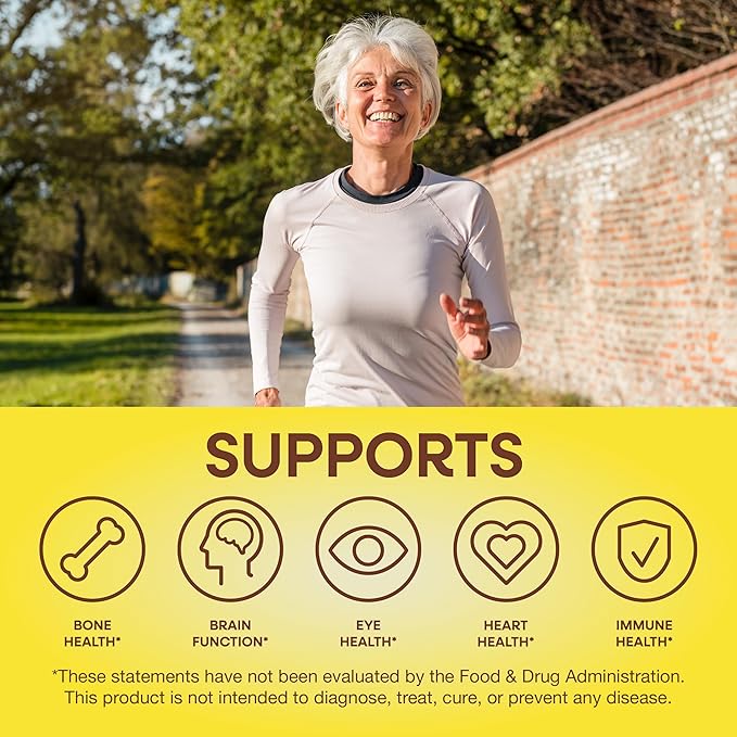 Nature's Way Alive! Women’s 50+ Daily Gummy Multivitamins, Supports Multiple Body Systems*, Supports Healthy Heart, Brain & Bones,* B-Vitamins, Mixed Berry Flavored, 60 Gummies (Packaging May Vary)