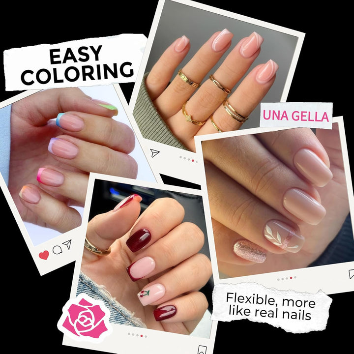 XXL Square Gel Nail Tips | 120 PCS Extra Long | No C Curve | DIY Home Use