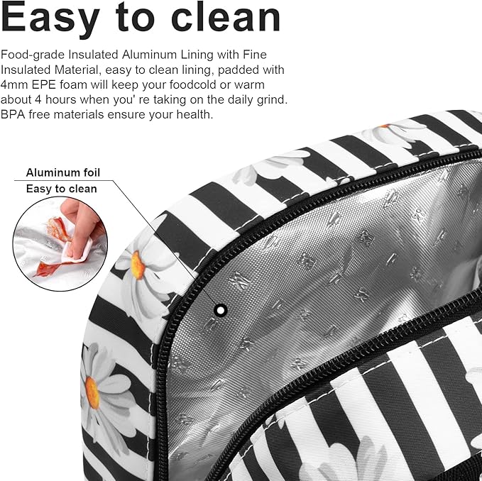 BALORAY Lunch Bag for Women Men Insulated Lunch Box for Adult Reusable Lunch Tote Bag for Work, Picnic, School or Travel