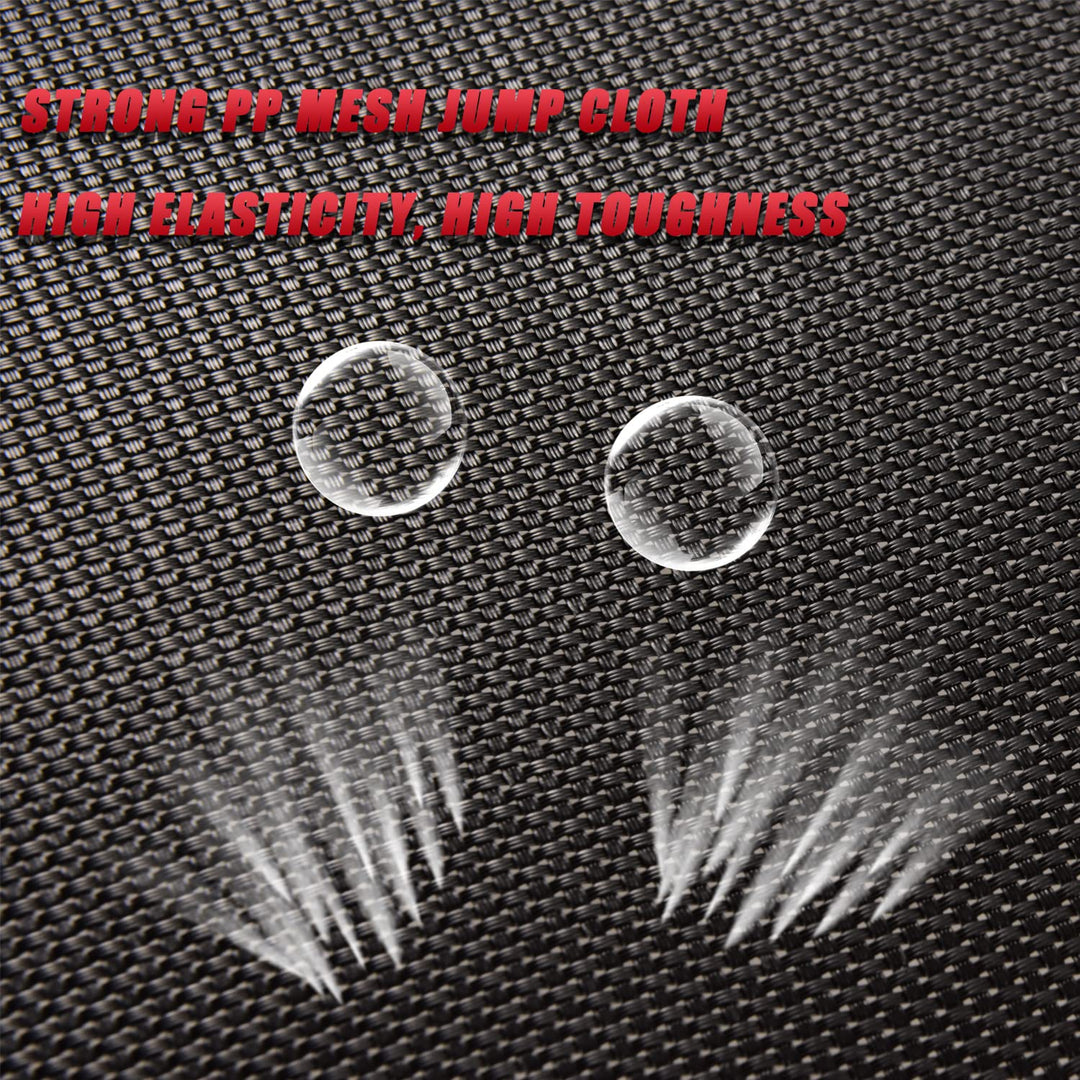 Newan 45'' Fitness Trampoline with Adjustable Handle Bar, Silent Trampoline Bungee Rebounder Jumping Cardio Trainer Workout for Adults - Mini Trampoline Max Limit 330 lbs