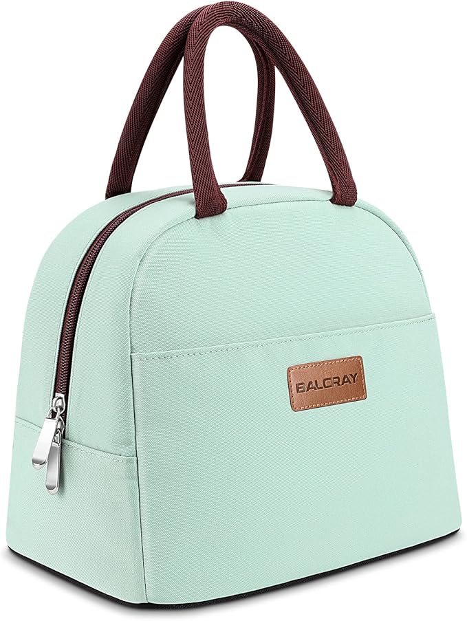 BALORAY Lunch Bag for Women Men Insulated Lunch Box for Adult Reusable Lunch Tote Bag for Work, Picnic or Travel (Mint Green)