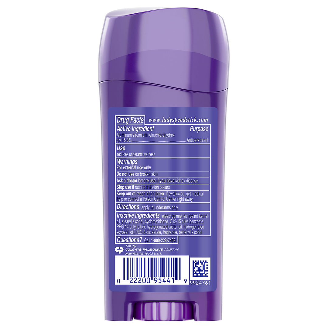 Lady Speed Stick Invisible Dry Antiperspirant Deodorant, Shower Fresh, 2.3oz, 4 Pack