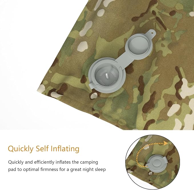 MT Military Army Alice Embedded Air Self-Inflating Camp Mat Multicam