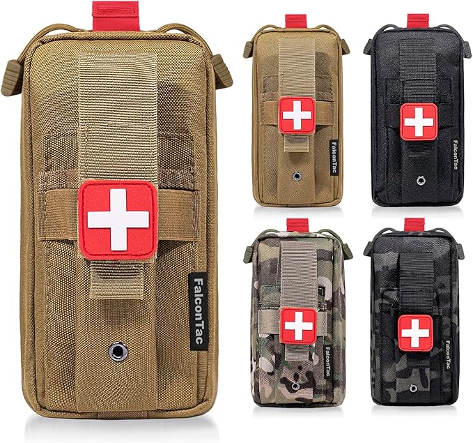 Tactical EMT Pouch Everyday Carry First Aid Pouch with Molle System and Tourniquet Holder