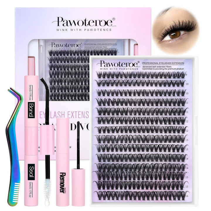 40D Cluster Eyelash Extensions | 280pcs Mix Length 9-16mm | Self-Application