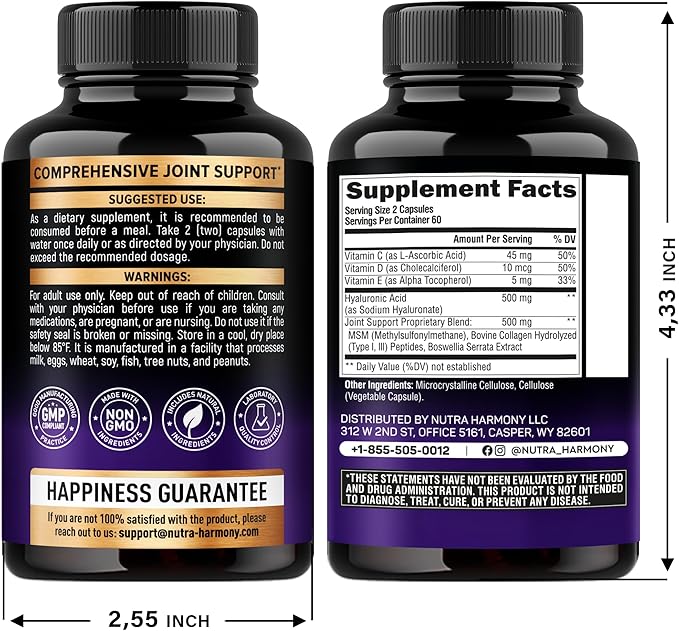 NUTRAHARMONY Hyaluronic Acid & Collagen Peptides Capsules