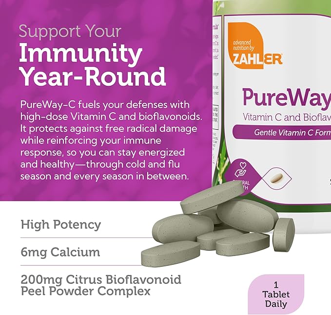 Zahler Vitamin C 1000mg Tablets with Bioflavonoids - High Potency VIT C 1000mg for Immune Support - Gentle on Stomach - Gluten Free Vitamin C 1000 mg Vitamin C Supplement for Women & Men (90 Count)