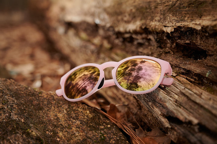 Tifosi Svago Sunglasses (Satin Crystal Blush, Rose Mirror)