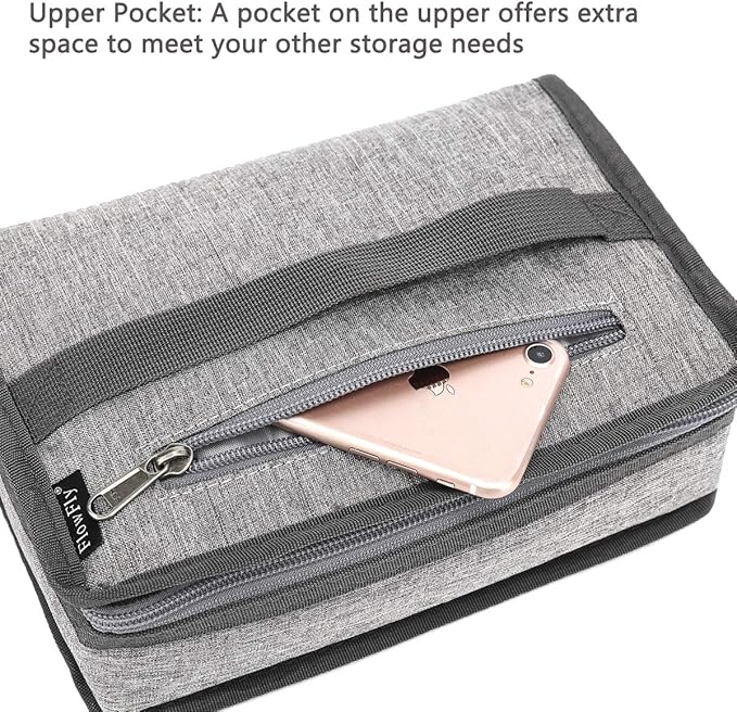 FlowFly Small Insulated Lunch box Portable Soft Bag Mini Cooler Thermal Meal Tote Kit with Handle for Work & School, Heather Grey