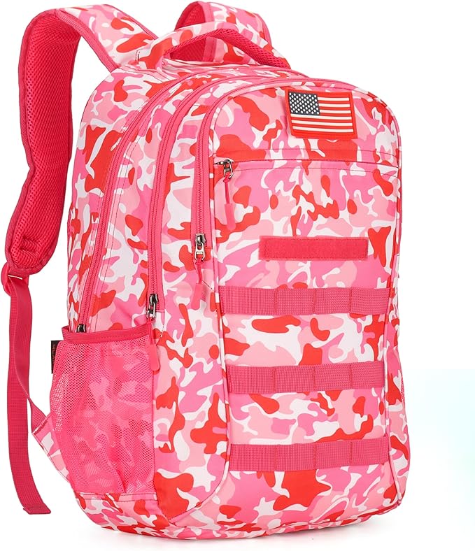 4land Camo Backpack for Boys,Army Boys Backpacks for Elementary Middle School Military,Camouflage Bookbag 40L