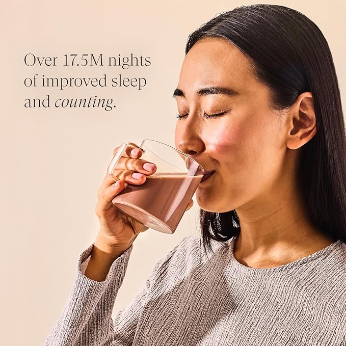 Beam Dream Sleep Powder, Natural Sleep Aid and Magnesium Hot Cocoa Drink for Adults, Calming Sleep Supplement with Apigenin, Nighttime Sleep Drink Powder, Third Party Tested Supplement, 30 Servings