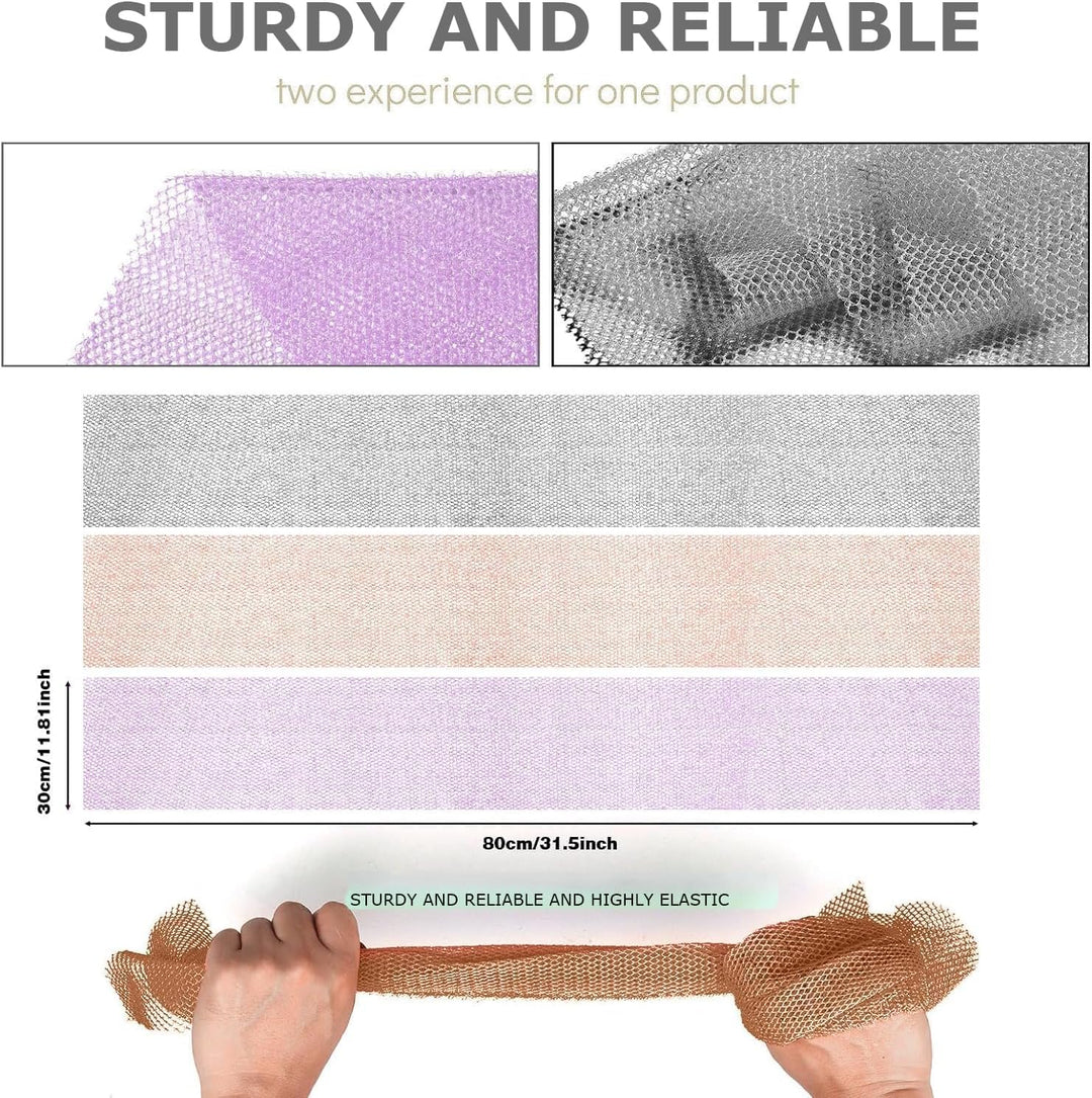 3-Piece African Exfoliating Shower Set | Bright Colors for Smooth Skin