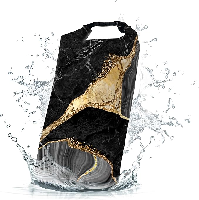 Waterproof Dry Bag,Roll Top Marble Waterproof Backpack 5L/10L/20L Floating and Lightweight Bags for Kayaking, Boating, Fishing, Swimming and Camping