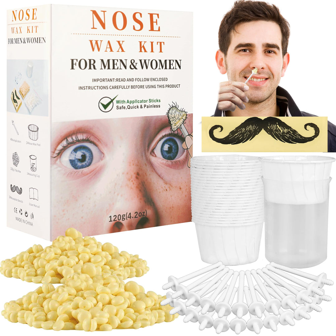 120G Wax Nose Hair Remover | Nose Hair Waxing Kit With 48 Applicators | Long Lasting Kit From Cofashion Nose Hair Wax Kits For M
