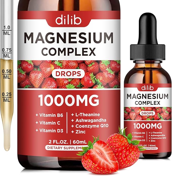 Magnesium Glycinate Liquid Drops Supplement | Triple Magnesium Complex Liquid Drops | Bundle