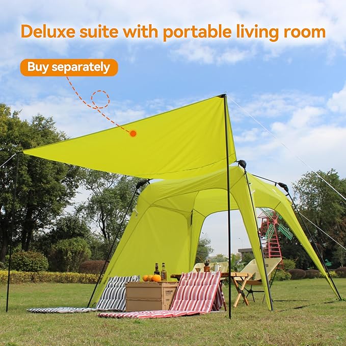 8.2'x8.2' Pop Up Canopy, 2023 Upgraded Outdoor Canopy, Portable Folding Instant Camping Canopy, Easy Set-up Canopy with 1 Sidewall