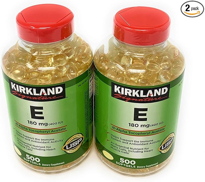Kirkland Signature, Vitamin E 400 IU brdqt 500 Softgels (Pack of 2)
