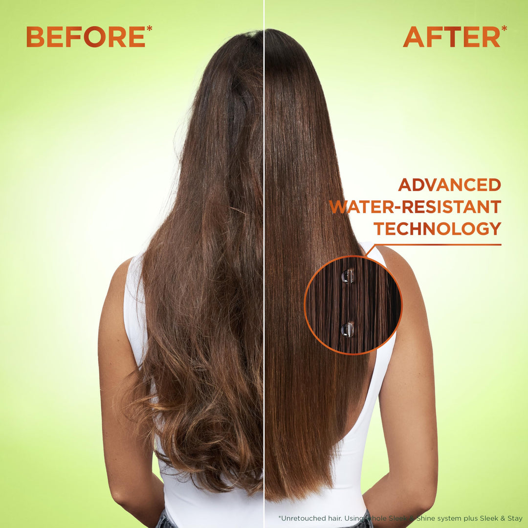 Garnier Fructis Sleek and Shine Sleek and Stay Hair Serum for Frizzy, Dry Hair, Heat Protectant Formulated with Alpha Silane, 1.7 Fl Oz