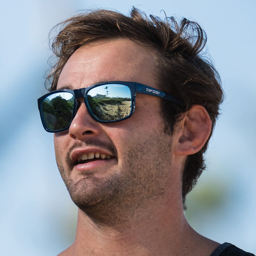Tifosi Optics Swick Sunglasses (Midnight Navy/Smoke Bright Blue Lenses)