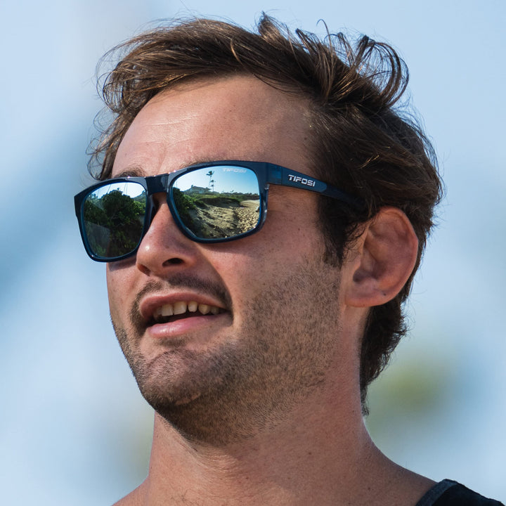 Tifosi Optics Swick Sunglasses (Midnight Navy/Smoke Bright Blue Lenses)