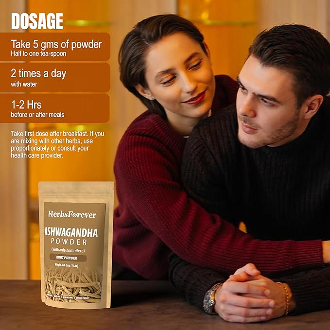 Ashwagandha Powder 454g I Winter Cherry, Non-GMO, Vegan, Gluten-Free I Ayurvedic Stress-Buster Supports Energy Booster, Vitality & Rejuvenator Overall Wellness
